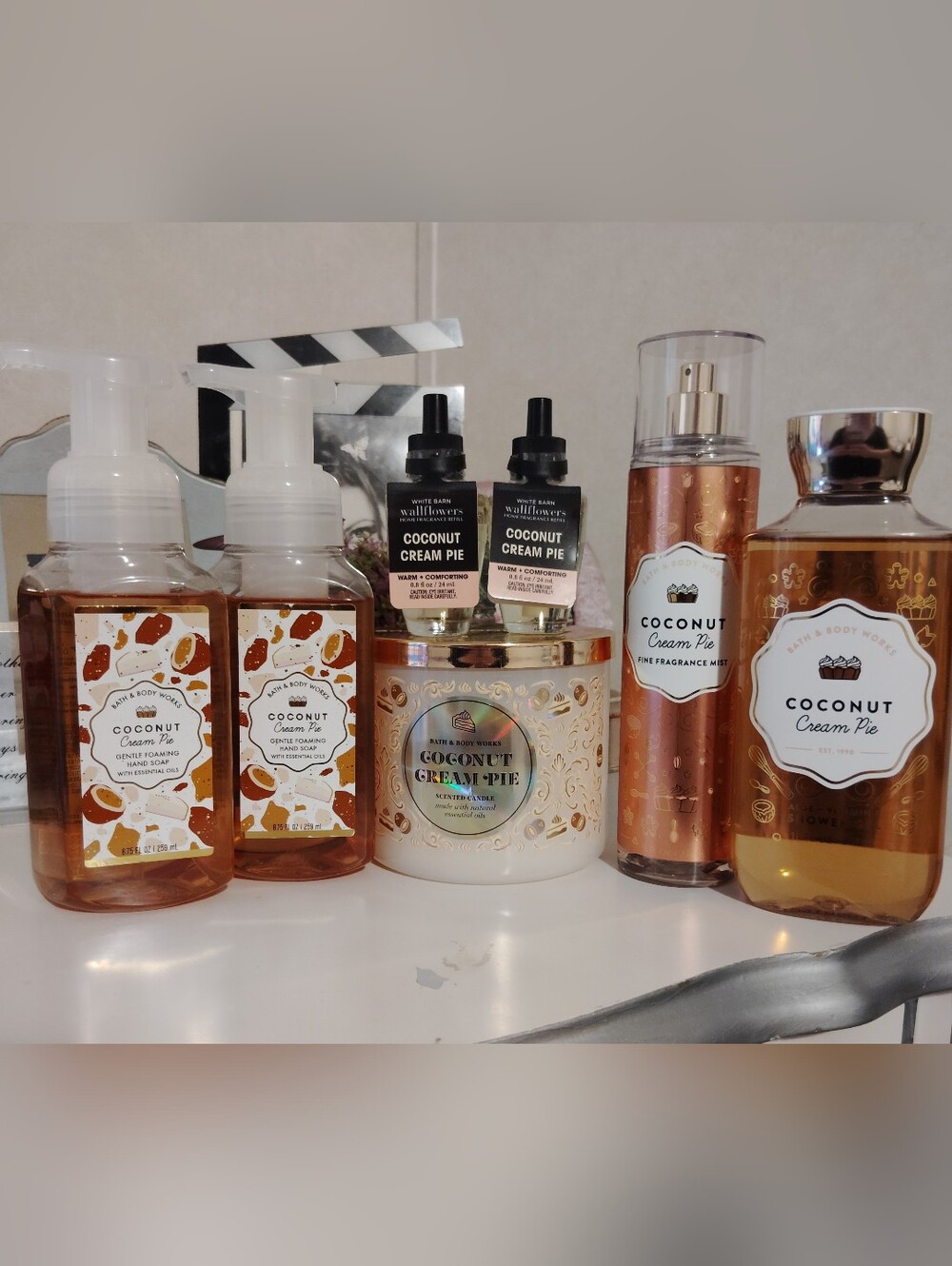 New Rare BBW OG Coconut Cream Pie Wallflower Gel Candle Hand Soap + Mixed Bundle